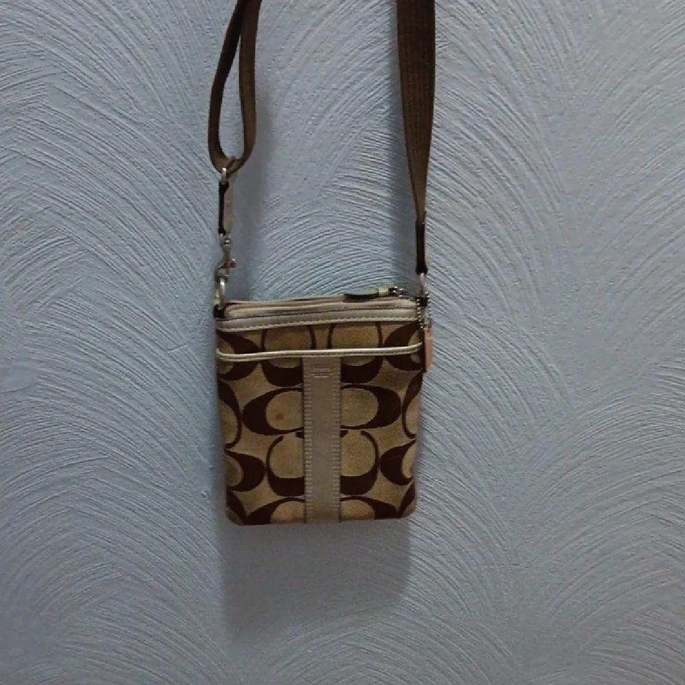 Coach Tan and Brown Crossbody Bag - Picture 1 of 7